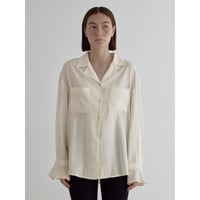 《予約販売》open collar mannish shirt/2colors_nb0365