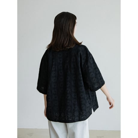 《予約販売》lacy open collar shirt/2colors_nb0380