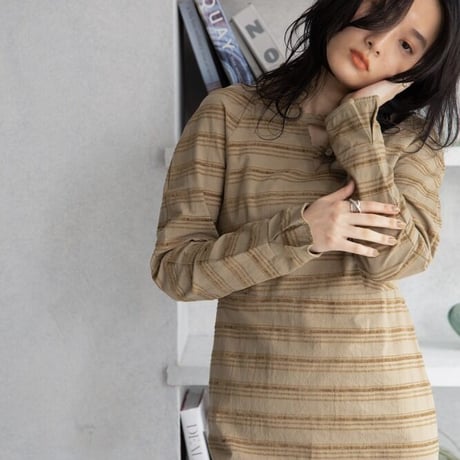 【nokcha original】jacquard lady dress/beige_nd0117