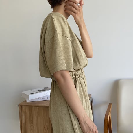 【nokcha original】melange jumpsuit_np0438