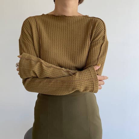 【nokcha original】jacquard piping tops/2colors_nt1043