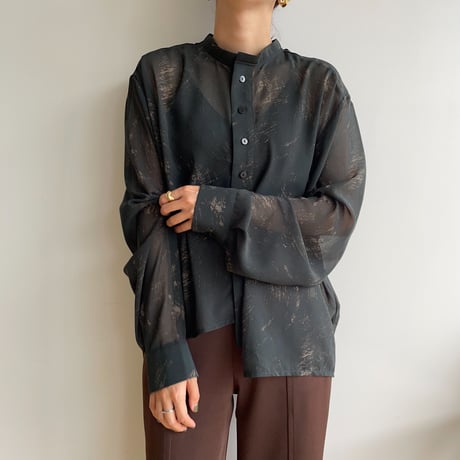 《予約販売》sheer marble blouse/2colors_nb0088