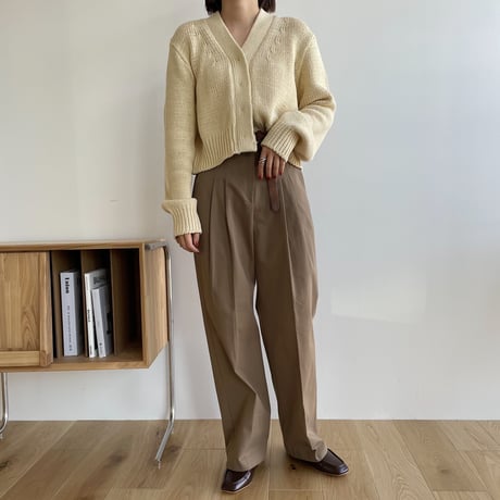 《予約販売》tuck cotton pants/2colors_np0523