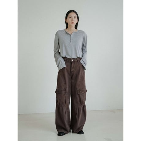 《予約販売》button accent tops/2colors(unisex)_nt2427