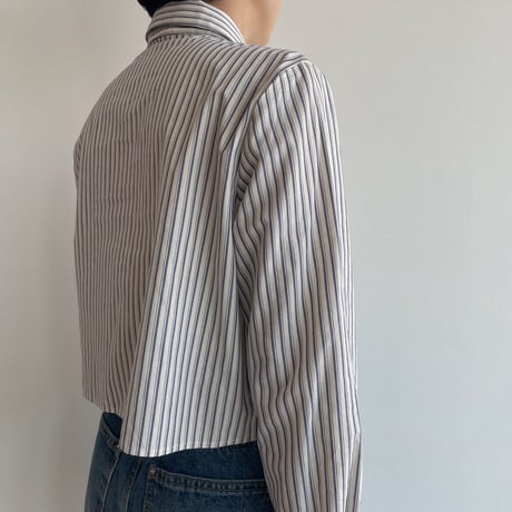 《予約販売》stripe croped shirt/2colors_nb0221