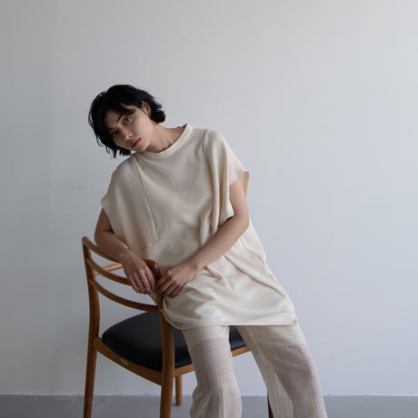 【nokcha original】2way material tops_nt1354