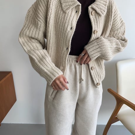 《予約販売》collar knit cardigan/3colors_nt1151