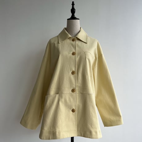 【nokcha original】twill over jacket/light yellow_no0199