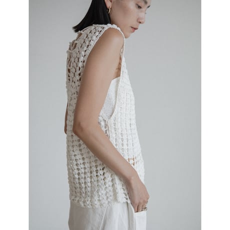 《予約販売》back accent crochet sleeveless_nt2346