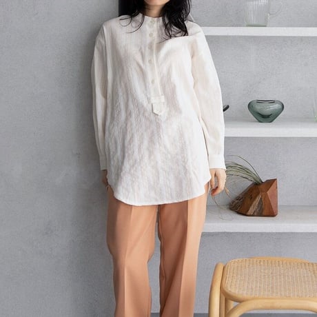【nokcha original】jacquard over blouse/ivory_nb0041