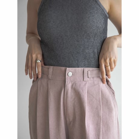 《予約販売》buckle belt pigment pants/2colors_np1005