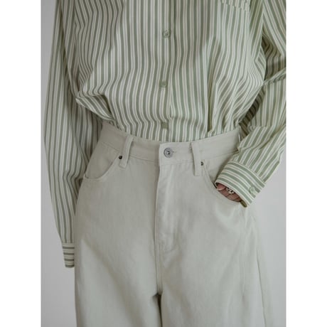 《予約販売》rich mannish oval pants/ ivory_np1073
