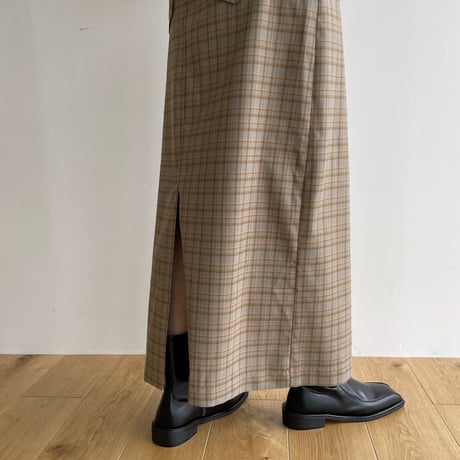 《予約販売》check long skirt/2colors_ns0071