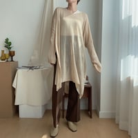 《予約販売》s/s slit knit/2colors_nt0328