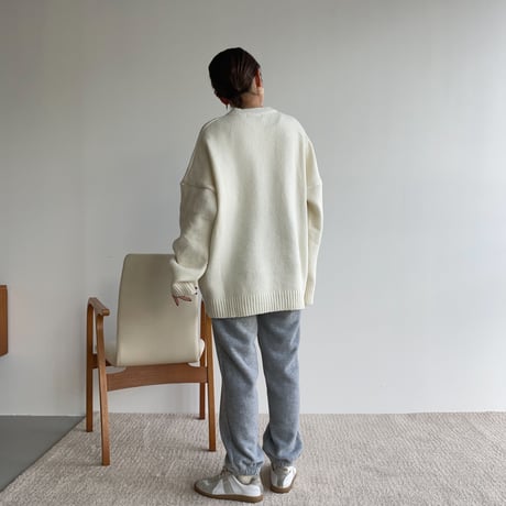 《予約販売》over botan knit/3colors_nt1170