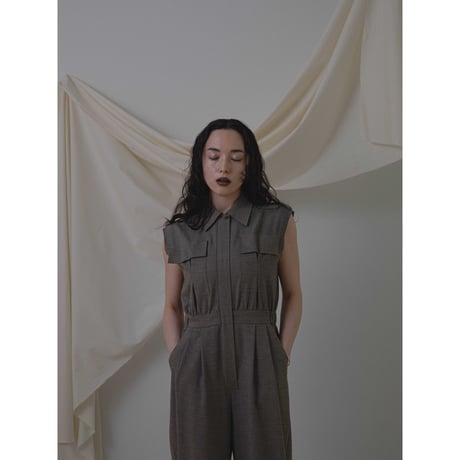 - AUTHENTIC series - AUTHENTIC jump suit/melange brown_an0012