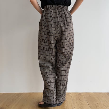 【nokcha original】block pattern pants_np0631