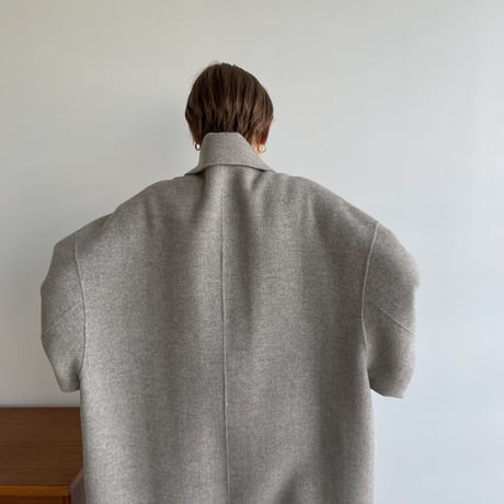 【nokcha original】HAND MADE herringbone over wool coat/gray_no0161