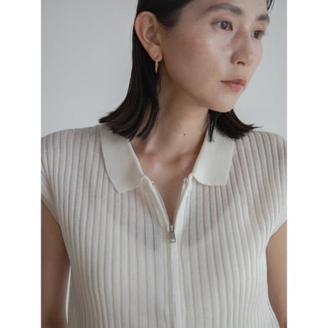 《予約販売》2way zip pleats knit vest_nt2340