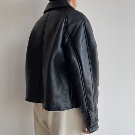 《予約販売》boa liner eco leather jacket_no0338