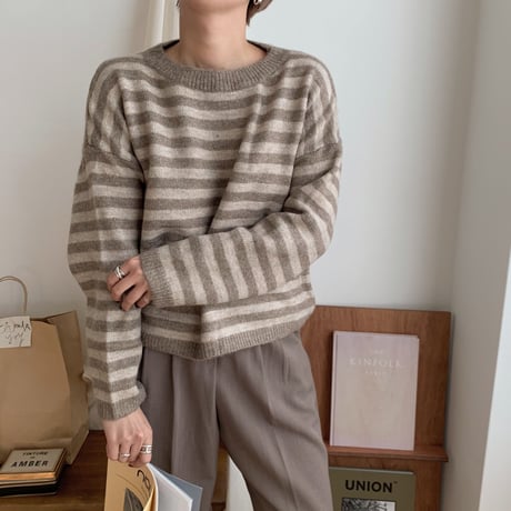 ✳︎予約販売✳︎border short knit_nt0185