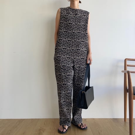 【nokcha original】jacquard all-in-one/black_np0639