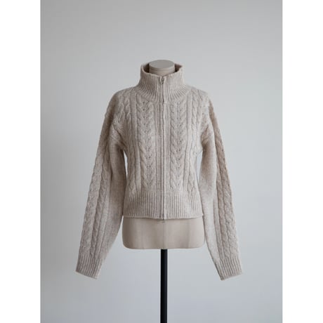 《予約販売》cable zip knit cardigan/2colors_no0394