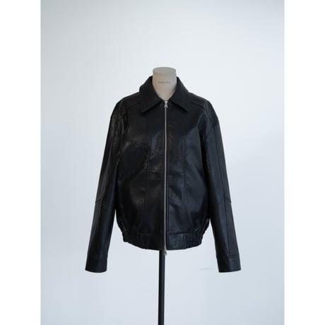 《予約販売》accent fake leather jacket(unisex)_no0503