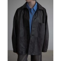 《予約販売》mannish middle leather like jacket/2colors(unisex)_no0397