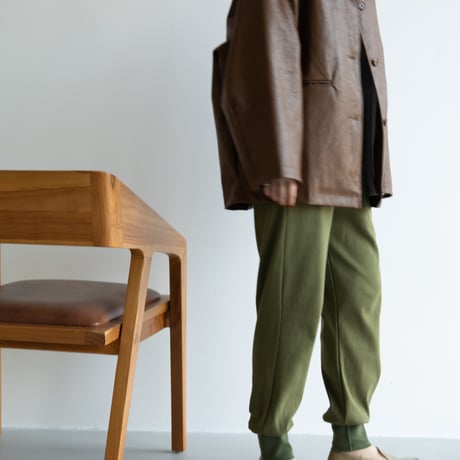 【nokcha original】eco leather over jacket/brown_no0196