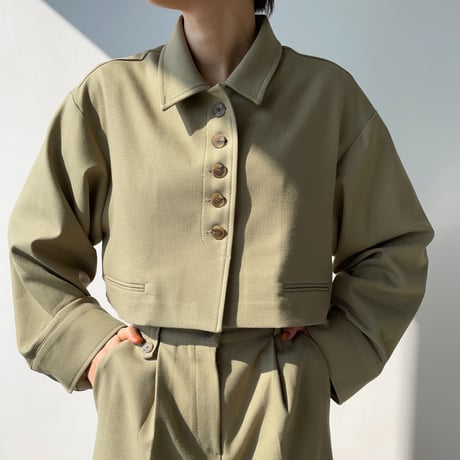【nokcha original】half minimal jacket/pistàcchio_no0149