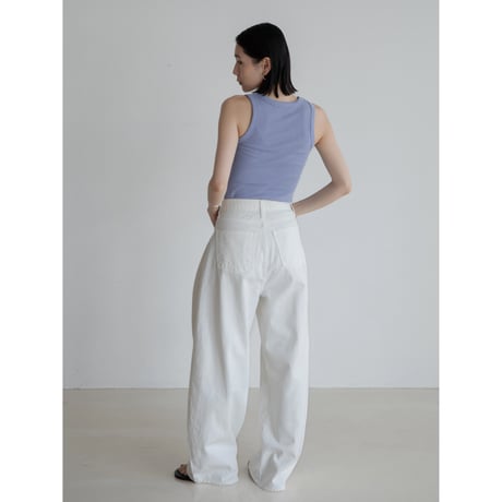 《予約販売》accent oval white pants_np1091