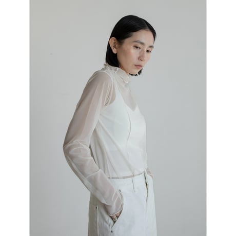 《予約販売》accent hem sheer tops/3colors_nt2243