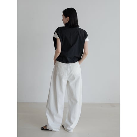 《予約販売》accent oval white pants_np1091