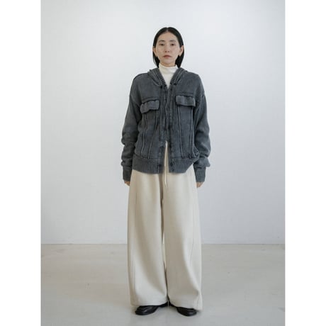 《予約販売》ash hoodie knit jacket/2colors_no0501