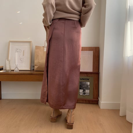 ✳︎予約販売✳︎satin wrap skirt/2colors_ns0022