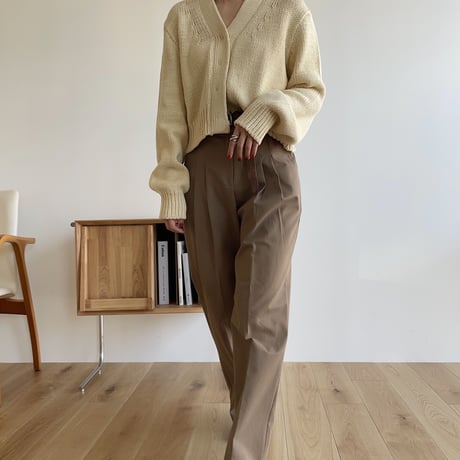 《予約販売》tuck cotton pants/2colors_np0523