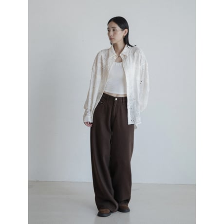 《予約販売》mannish brown pants_np1149