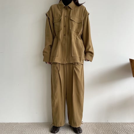 【nokcha original】2way military jacket/olive khaki_no0233