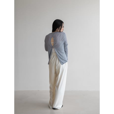 《予約販売》back accent linen knit tops/3colors_nt2050