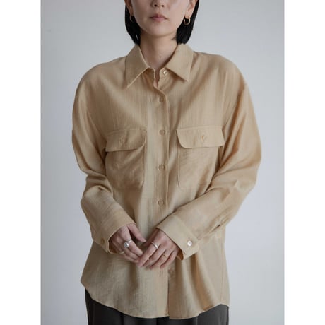 《予約販売》material sheer shirt/3colors_nb0276