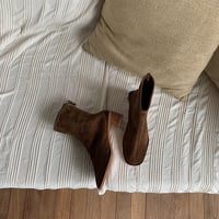 《予約販売》suède wood heel boots_na0206