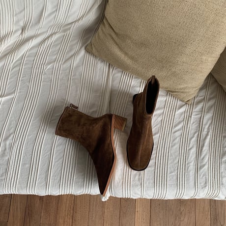 《予約販売》suède wood heel boots_na0206