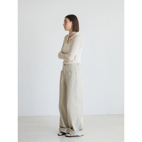 《予約販売》henry neck sheer tops/3colors_nt2568