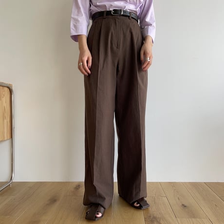 《予約販売》natural linen long pants/2colors_np0585