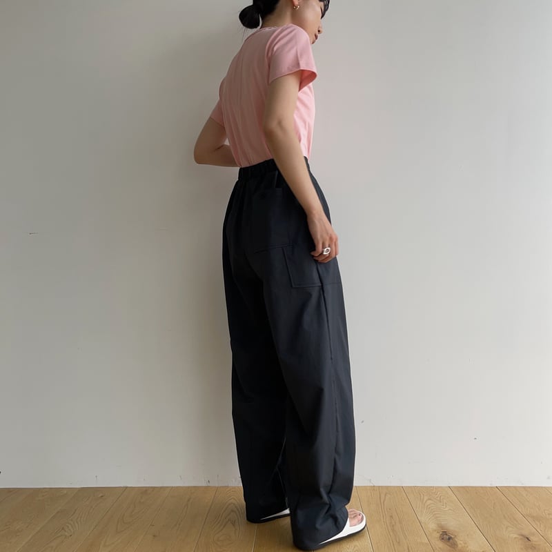 nokcha original】string washer oval pants/2colo