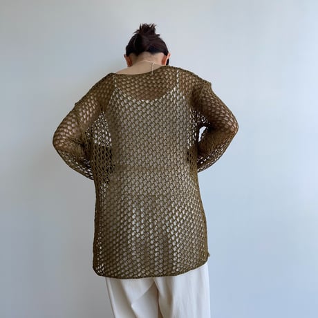 《予約販売》 loose mesh knit tops/2colors_nt1720