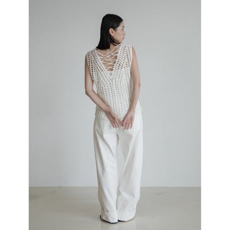 《予約販売》back accent crochet sleeveless_nt2346
