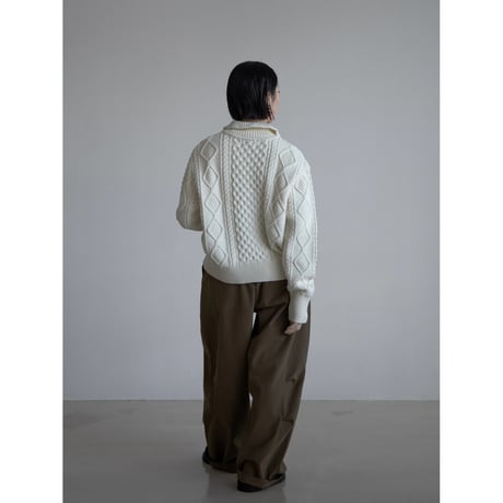 《予約販売》argyle zip knit cardigan/2colors_no0395