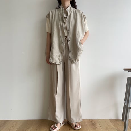 《予約販売》linen military vest_nt1333